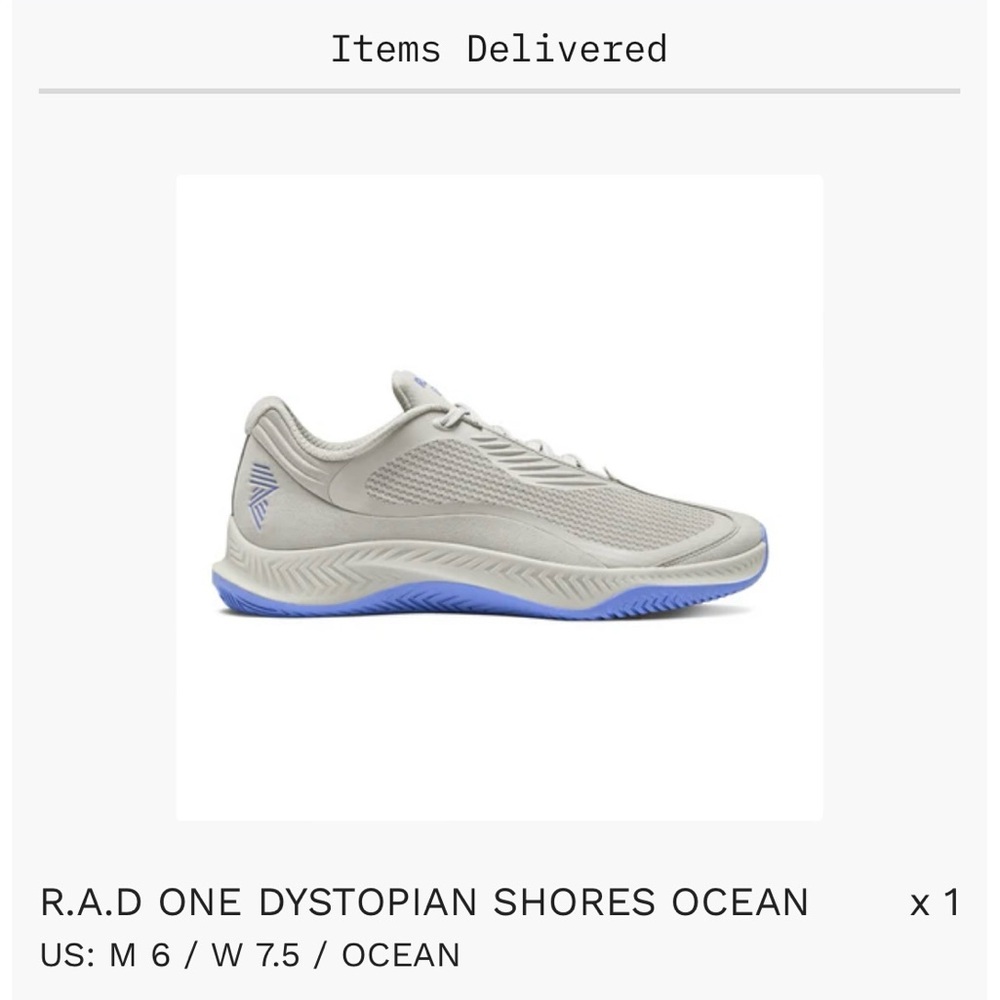 R.A.D. One training shoe.
